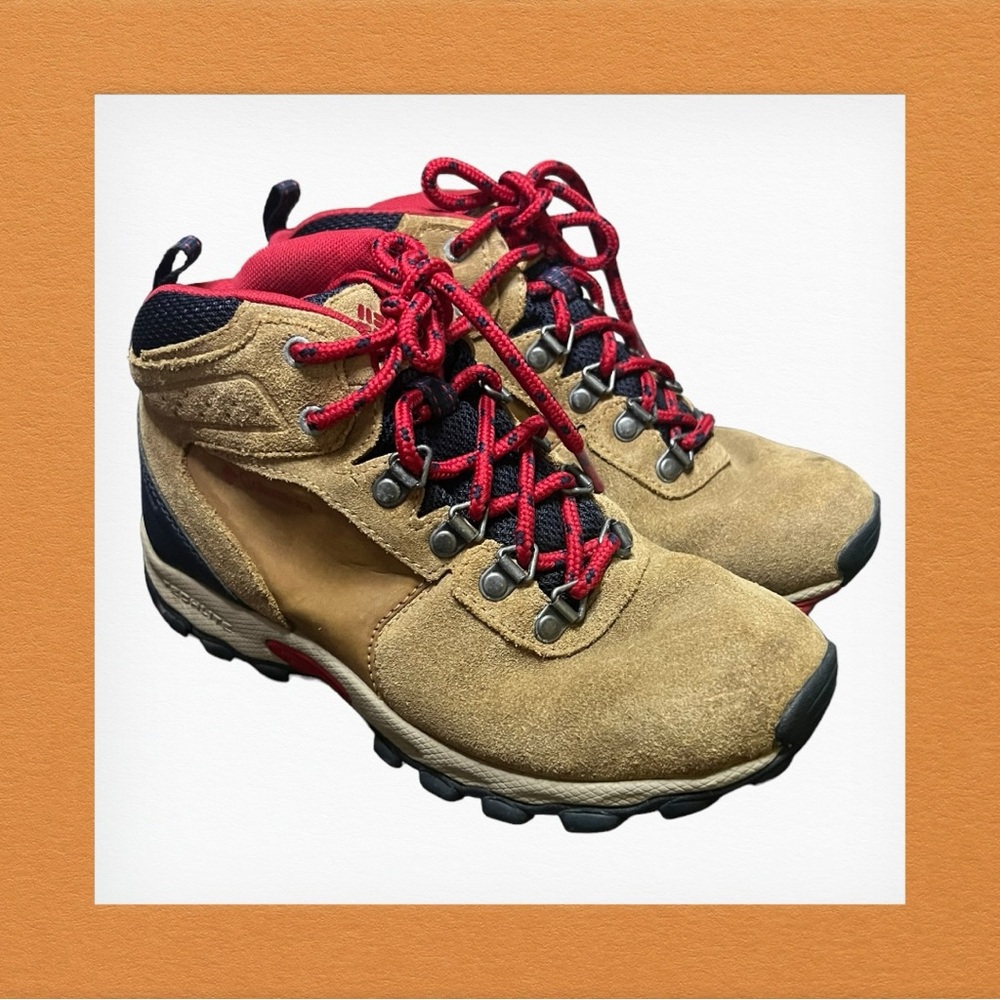 COLUMBIA YOUTH BOYS NEWTON RIDGE WATERPROOF SUEDE HIKING BOOTS 🥾